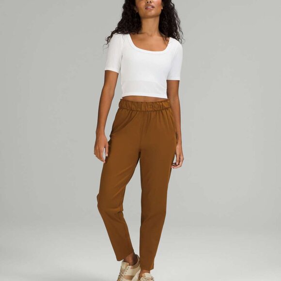 NWOT Lululemon Ribbed Held Tight Short Sleeve Shirt - Brown - Picture 9 of 9